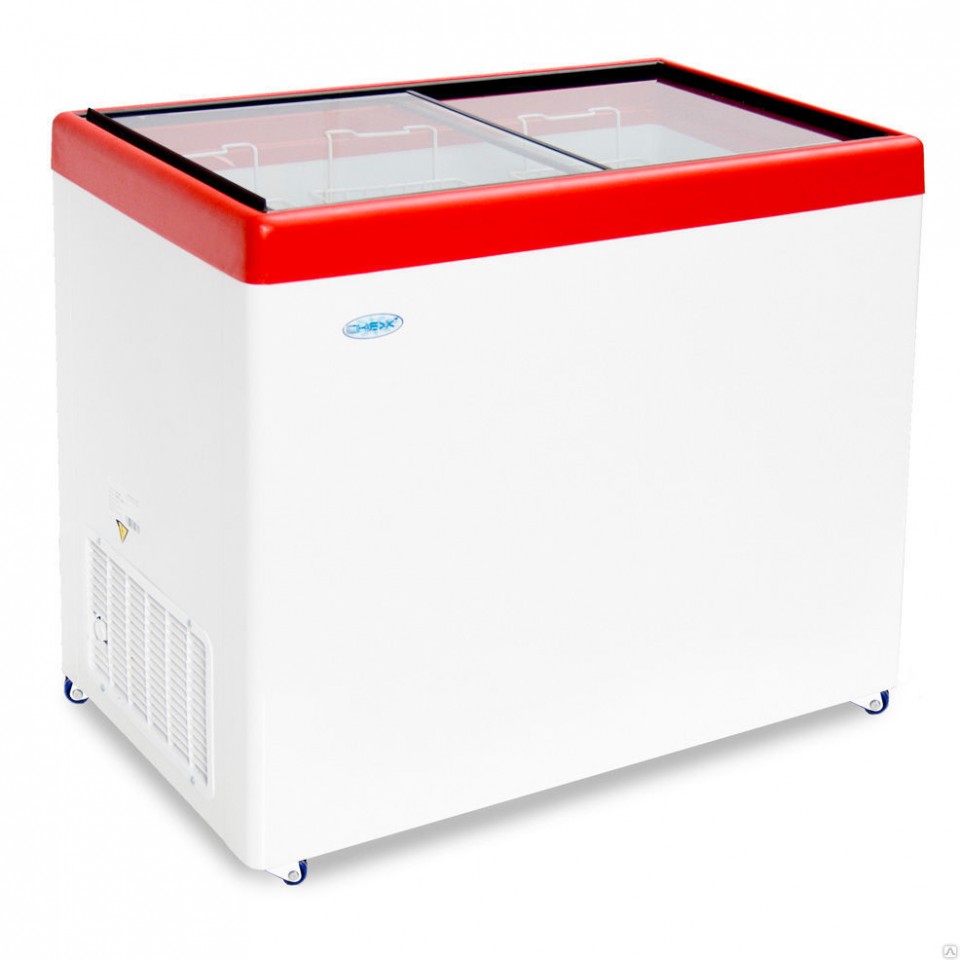 Морозильный ларь МЛП-400, низкотемпературный, крышка: прямое стекло, 1200*600*830 мм
