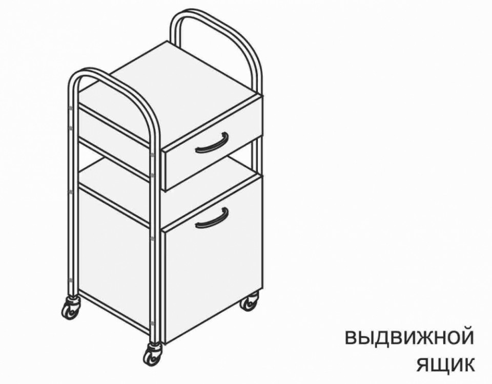 Тумба прикроватная металлическая на металлокаркасе ТМ