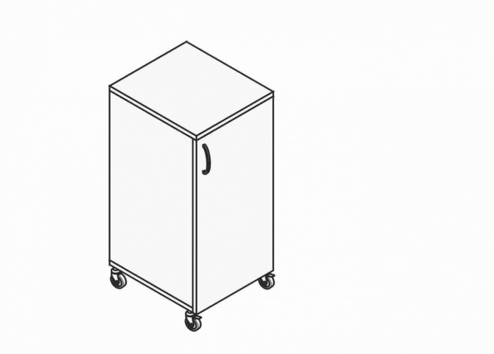 Тумба прикроватная металлическая на металлокаркасе ТМ-1/1