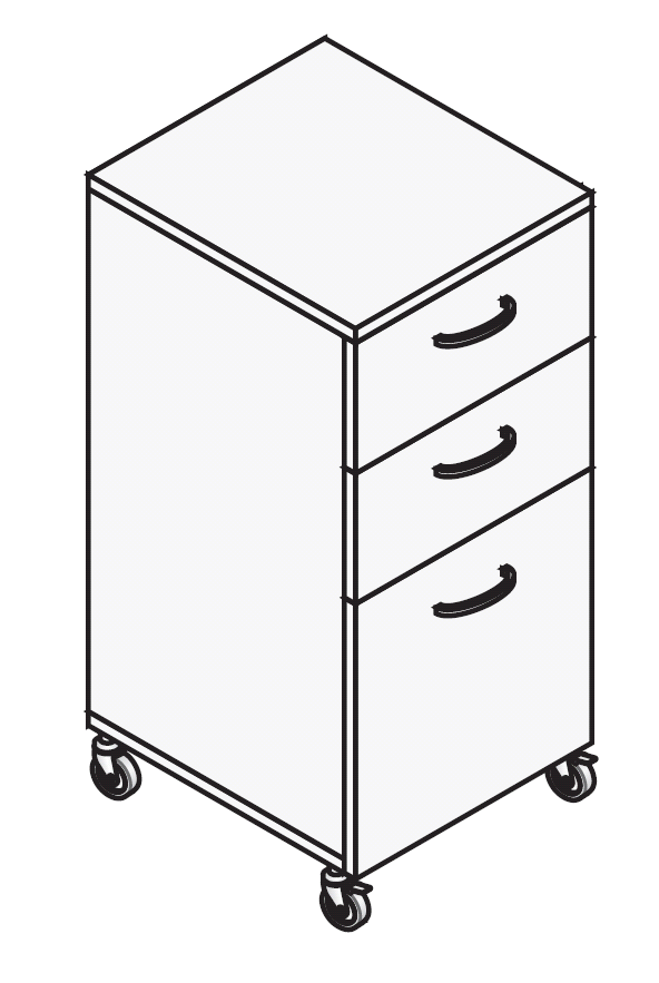 Тумба прикроватная металлическая на металлокаркасе ТМ-3