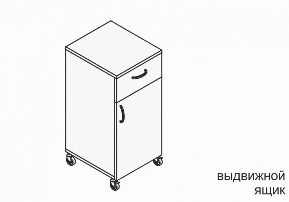 Тумба прикроватная металлическая на металлокаркасе ТМ-4