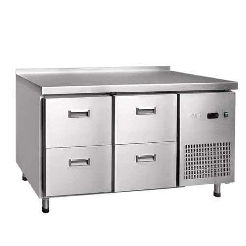 Стол холодильный СХС-70-03, 4 выкатных ящика под GN 1/1, среднетемпературный, t (-2+8°С), 1430х705х900 мм