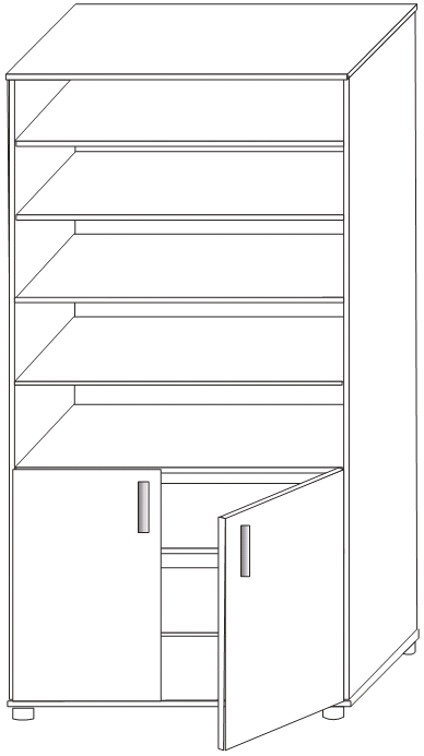Шкаф аптечный ША-02, 800*400*1950 мм
