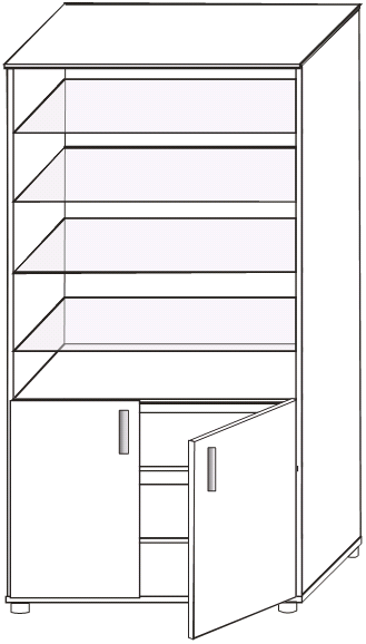 Шкаф аптечный ША-03, 800*400*1950 мм