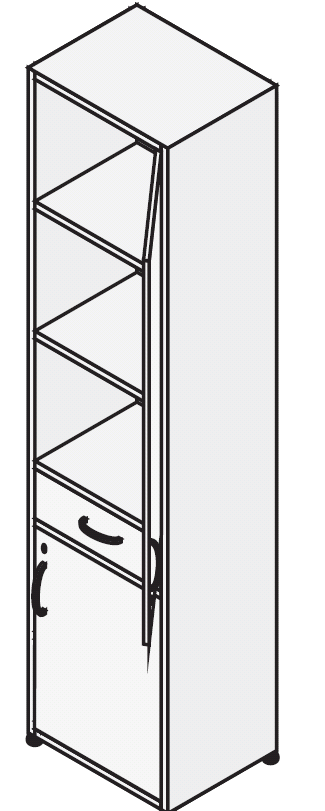 Шкаф для медикаментов, 400*300*1750 мм, трехсекционный