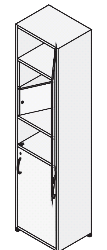 Шкаф для медикаментов с сейфом (стекло) ШдМп-5/1
