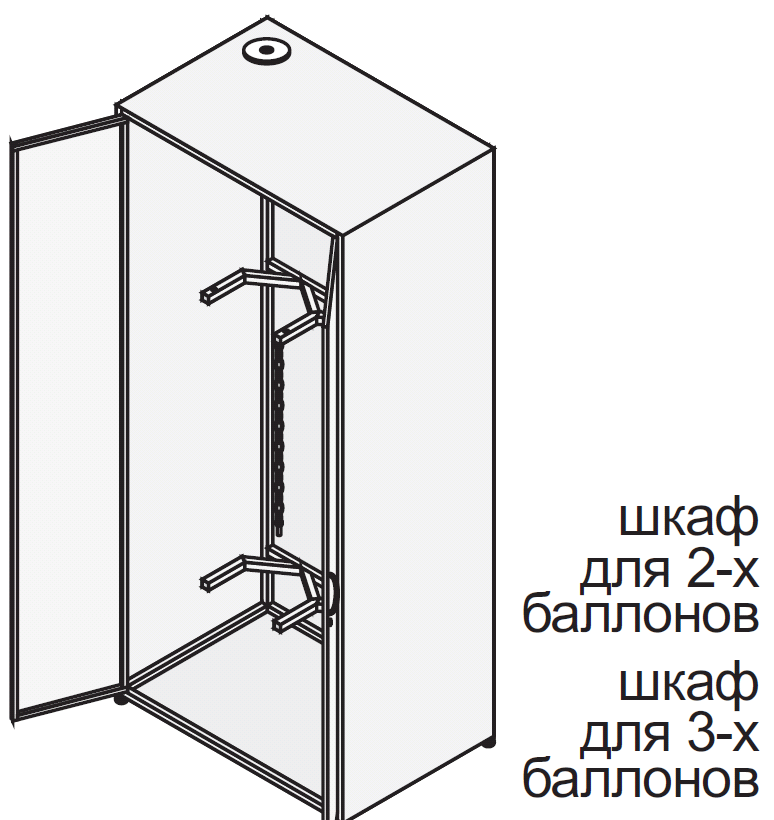 Шкаф для 2-х баллонов ШМБ-2