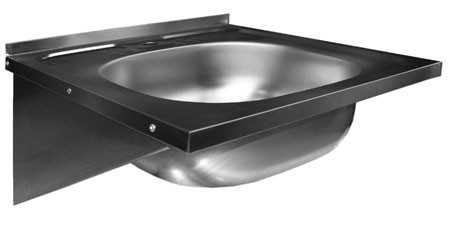 Рукомойник консольный - вваренная емкость. Без смесителя. 400х400х300