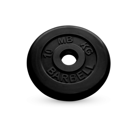 Диск обрезиненный, чёрного цвета, 50 мм, 10 кг