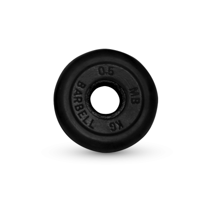 Диск обрезиненный, чёрного цвета, 26 мм, 0,5 кг