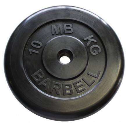 Диск обрезиненный, чёрного цвета, 31 мм, 10 кг