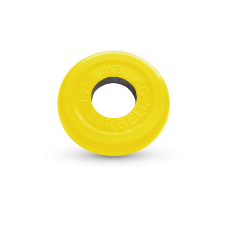 Диск обрезиненный, жёлтый, 50 мм, 1,25 кг
