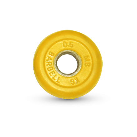 Диск обрезиненный, жёлтый, 31 мм, 0,5 кг