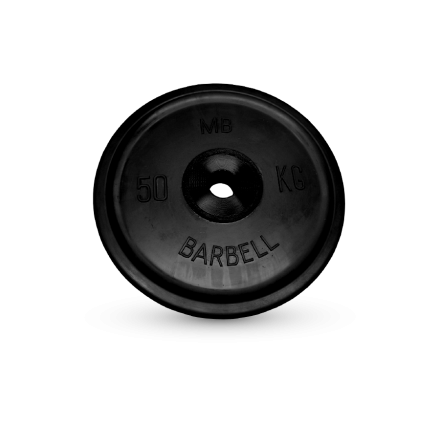 Диск обрезиненный, чёрный, евро-классик, 50 кг