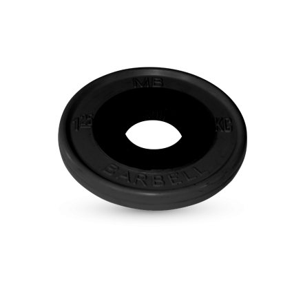 Диск обрезиненный, чёрный, евро-классик, 1,25 кг