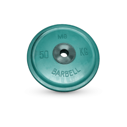 Диск обрезиненный, евро-классик, зелёный, 50 кг