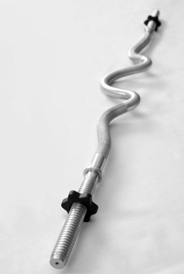 Гриф для штанги В-26х5 мм W-образный, 1,41 м, замок-гайка