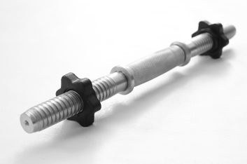 Гриф гантельный В-31х6 мм анатомический длина 45 см, замок-гайка