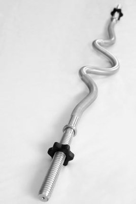 Гриф для штанги В-31х6 мм W-образный, 1,41 м, замок-гайка