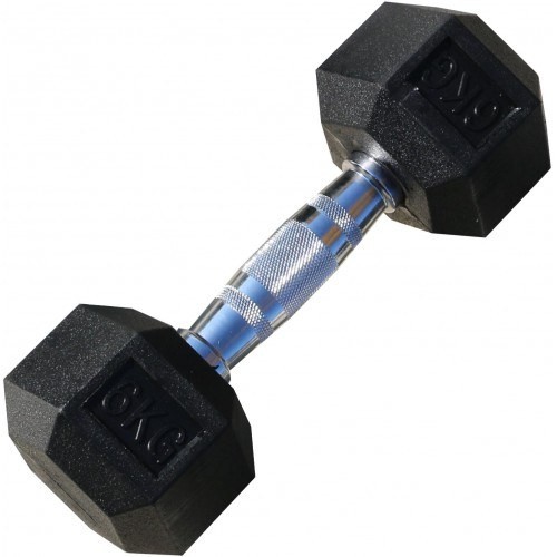 Гантель гексагональная обрезиненная, 6кг