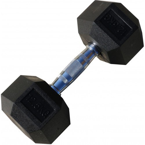 Гантель гексагональная обрезиненная, 12,5кг