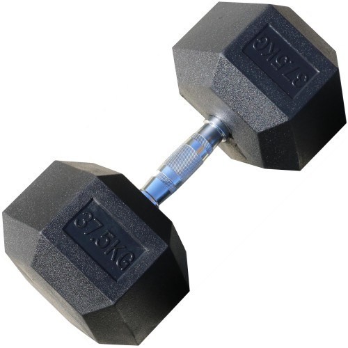 Гантель гексагональная обрезиненная, 37,5 кг.