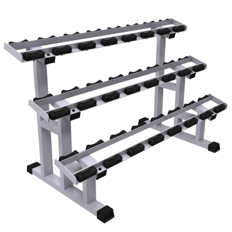 Стойка для профессиональных гантелей 3-х ярусная на 12 пар
