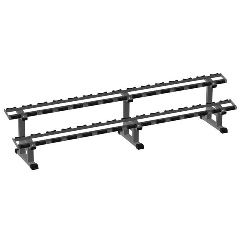Стойка для профессиональных гантель на 15 пар горизонтальная