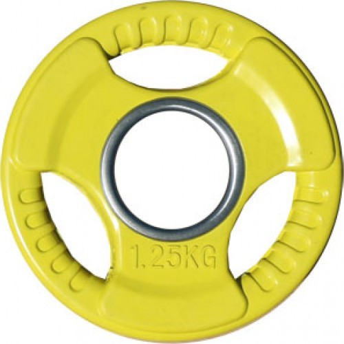 Диск обрезиненный цветной с 3-мя хватами д.51  1,25 кг