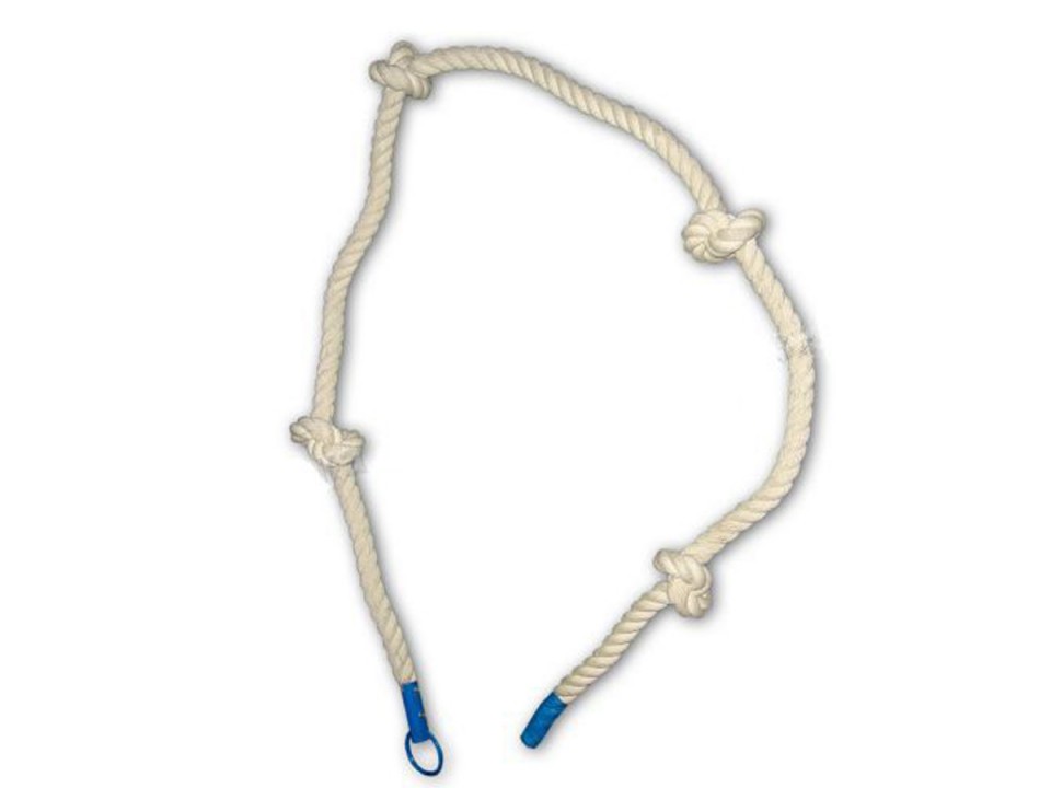 КАНАТ ДЛЯ ЛАЗАНИЯ С УЗЛАМИ Х/Б 6 М. ДИАМ. 30ММ