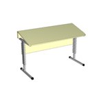 Стол регулируемый с наклонной столешницей, на металлическом каркасе