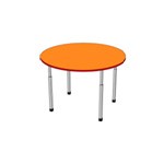 Стол круглый регулируемый, на металлическом каркасе