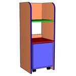 Тумба с выкатным ящиком для игрушек            