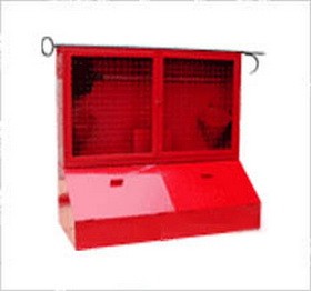 Стенд пожарный металлический с ящиком д/песка 0,2 м3