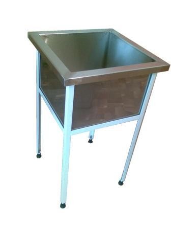 Ванна моечная односекционная 800*800*860 из профильного уголка 25*25*4 с порошковым покрытием