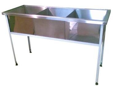 Ванна моечная трехсекционная 2100*700*860 из нержавеющей трубы 25*25