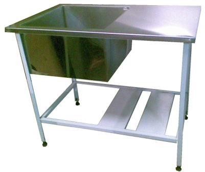 Ванна моечная с рабочей поверхностью 1200*600*860 из профильного уголка 25*25*4 с порошковым покрытием
