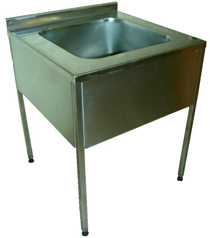 Ванна моечная цельнотянутая, борт 60 мм 700*700*860 из нержавеющей стали