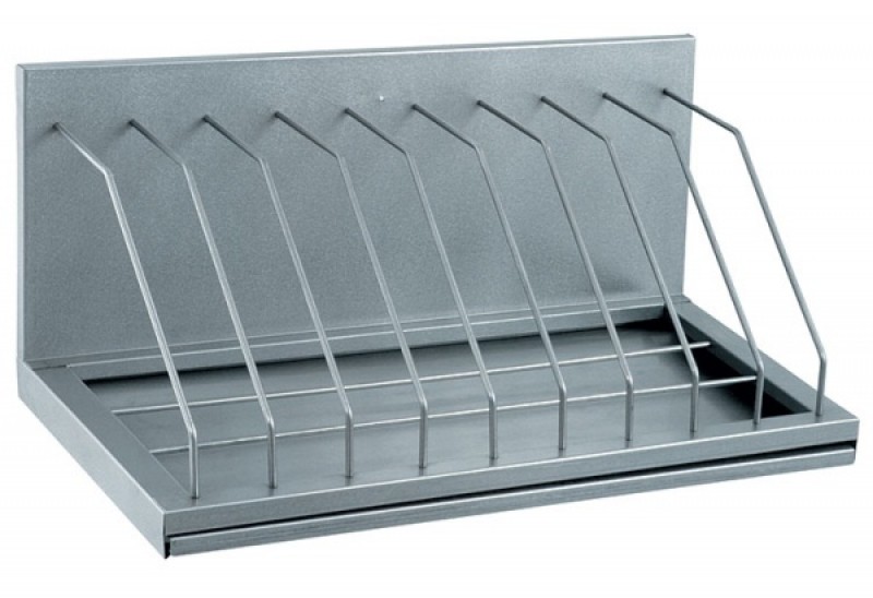 Полка для разделочных досок и крышек  с поддоном (нержавеющая сталь)  300*300*300