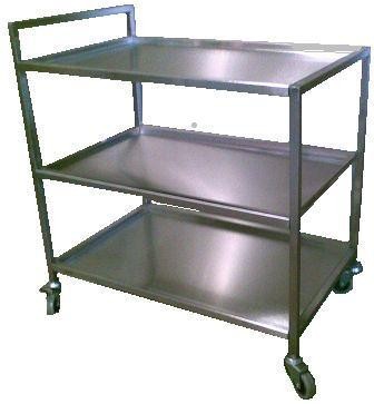 Тележка сервировочная из нержавеющей трубы 20*20, размер 800*600*900