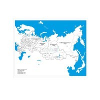 Карта субъектов Российской Федерации (пазлы) (50, 60 см.) в пластиковой рамке