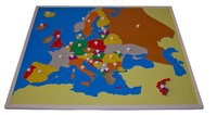 Карта Европы (пазлы) (50, 60 см.) в пластиковой рамке