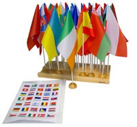 Флаги стран Европы (22, 13,5 см) на подставке