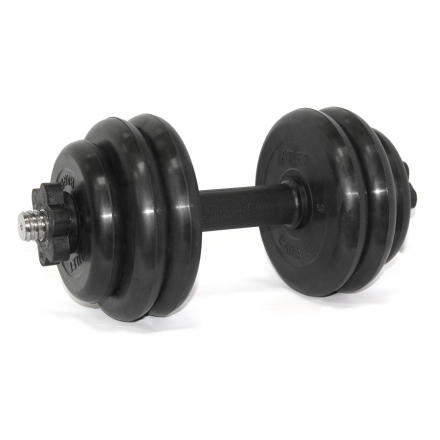 Гантель разборная 14кг. Гриф для гантели  длина 370 (400) мм, замок - гайка Вейдера с резьбой 25 мм. Диски Atlet  2,5кг - 4шт, 1,25кг - 2шт.