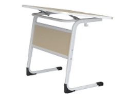 Стол ученический одноместный регулируемый с царгой, с наклонной столешницей, 700*500 мм