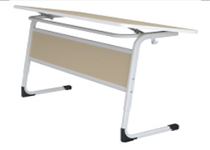 Стол ученический двухместный регулируемый с царгой, с наклонной столешницей, 1200*500 мм