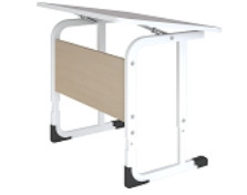 Стол ученический одноместный, регулируемый, с регулируемой столешницей, усиленный каркас, 700*500 мм