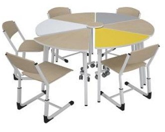 Стол-трансформер «Оригами»  ученический для групповых работ, 6 р.г. (760 мм)