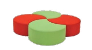 Пуф-трансформер «Полумесяц», 1800*1800*430 мм