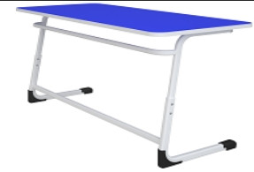 Стол ученический двухместный, регулируемый, без царги, 1200*500 мм
